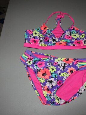 Multi Color 2 Pcs Justice Bikini Swimsuit Size 16